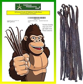 10 Tahitian Extract Grade B Vanilla Beans 4~6" by Vanilla Products USA