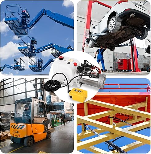 Miniatura 5 de LFGUD Unidad de potencia hidráulica, bomba hidráulica de 3 cuartos de galón, bomba de remolque de descarga de doble efecto, bomba hidráulica de