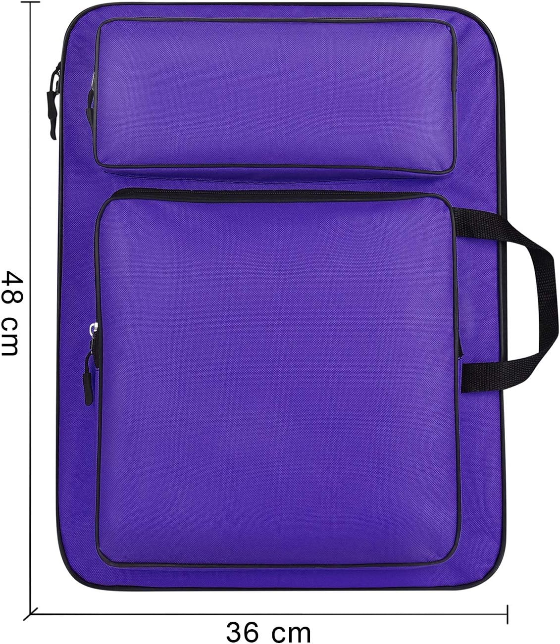 Art Portfolio Carry Case Bag Drawboard Tote Handheld Storage Portable Shoulder Lightweight Box for 8k Sketch Pad Artist Drawing Painting Supplies