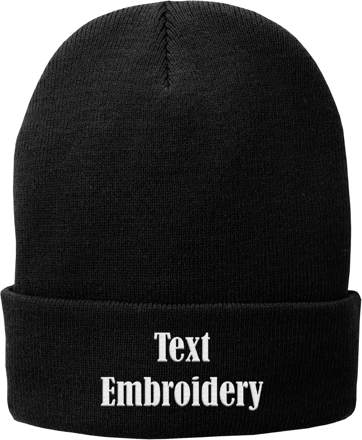 Custom Winter Beanie Hat for Women Add Your Text Personalized Embroidered Skull Knit Cap Black : Clothing, Shoes & Jewelry
