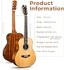 Vangoa 3/4 Acoustic Guitar Kit, 36 Inch Acustica Guitarra Dreadnought Bundle for Beginner Adult Youth Travel With Steel String Spruce Wood Gig Bag Tuner Pickguard, Right Hand