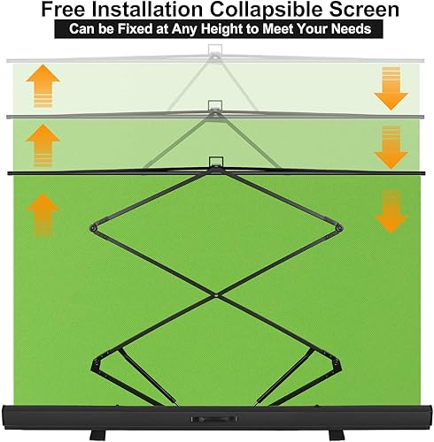 Miniatura 3 de EMART Panel Chromakey plegable de 80 x 92 pulgadas, pantalla verde para telón de fondo fotográfico, estudio de video, juego en vivo, tira portátil,