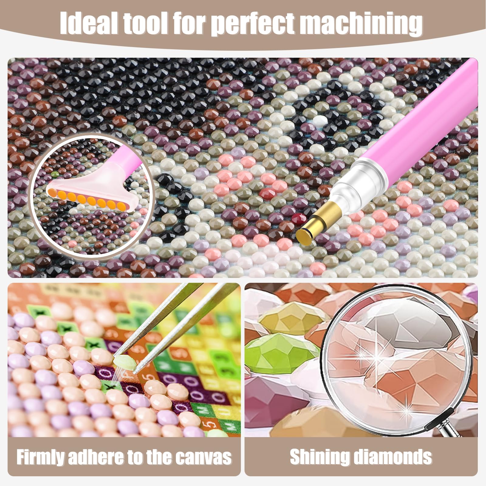 TOSTOG Kit Diamond Painting 5D Completo 30x40 Cm - Leone, Per Adulti E Principianti, Con Tela E Strumenti