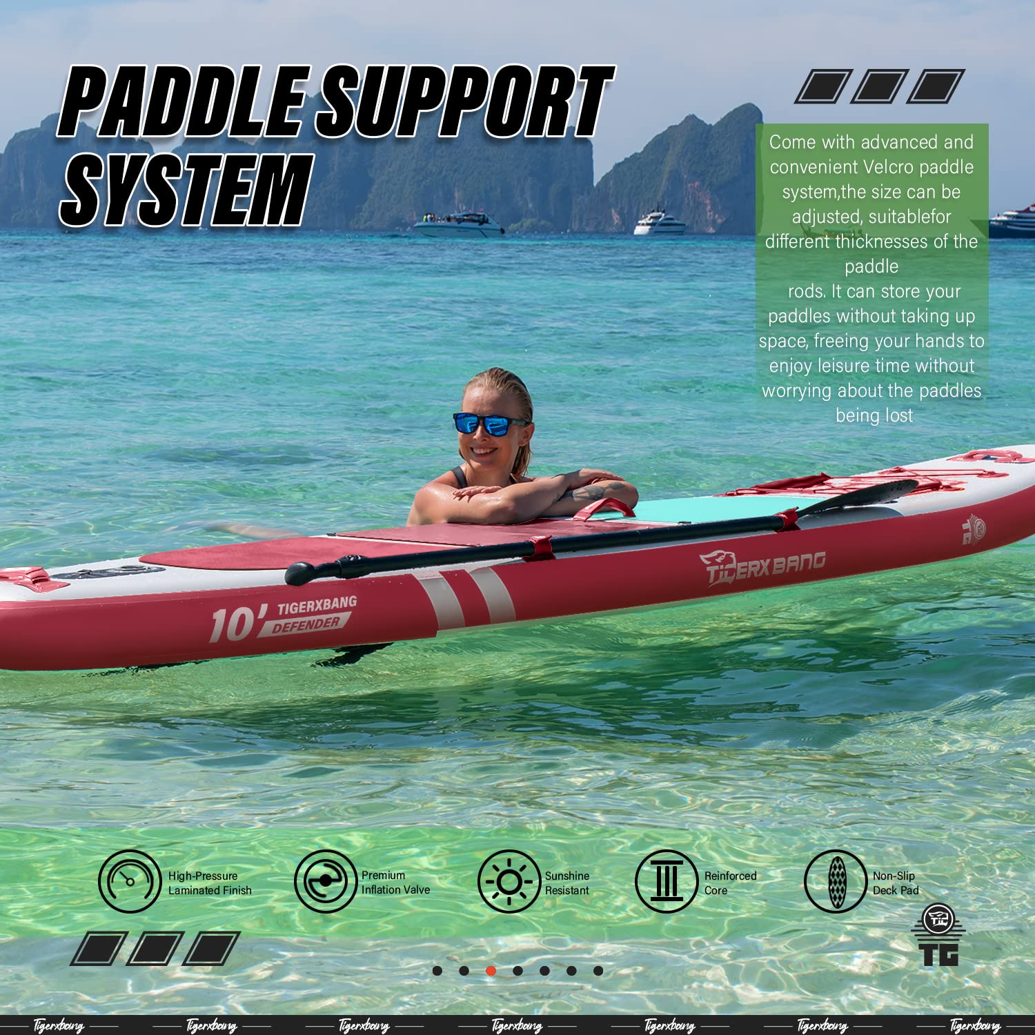 TIGERXBANG Stand Up Paddle Boards 10'6'' x 32'' x 6''丨10' x 31'' x 6'' with Premium SUP Board Accessories, Inflatable Paddle Boards for Adults/Kids Stand Up PaddleBoarding