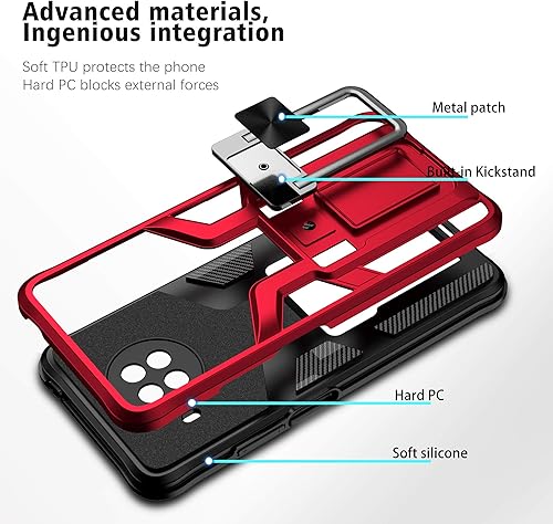 Miniatura 6 de Asuwish Funda compatible con Xiaomi Mi 10T Lite 5G, protector de pantalla de vidrio templado, soporte de anillo, soporte de soporte, accesorios para
