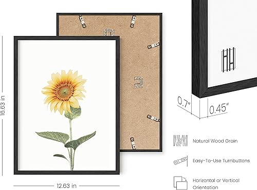 Miniatura 3 de HAUS AND HUES Arte de pared de vaca de las montañas, impresión de toro de granja para decoración de pared (marco negro, 12 x 16)