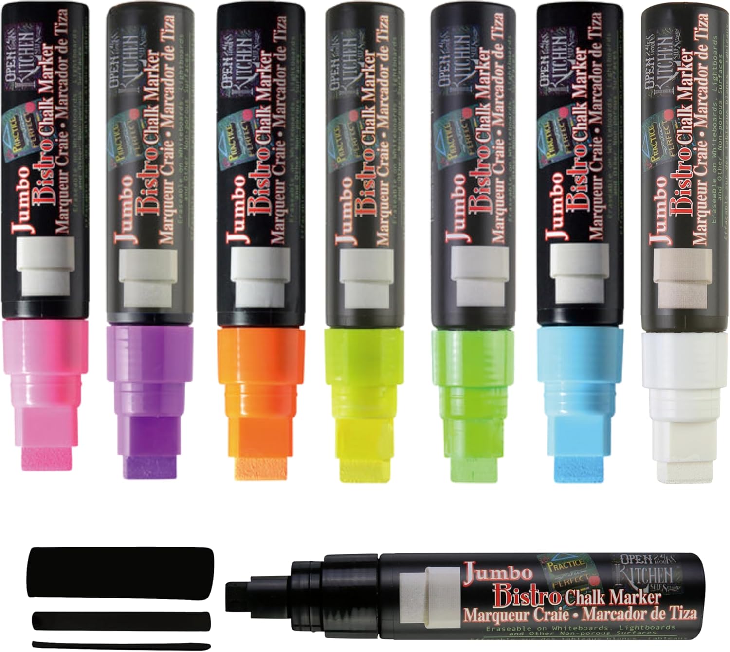 Uchida Bistro Chalk Marker Set Jumbo Tip Chalkboard