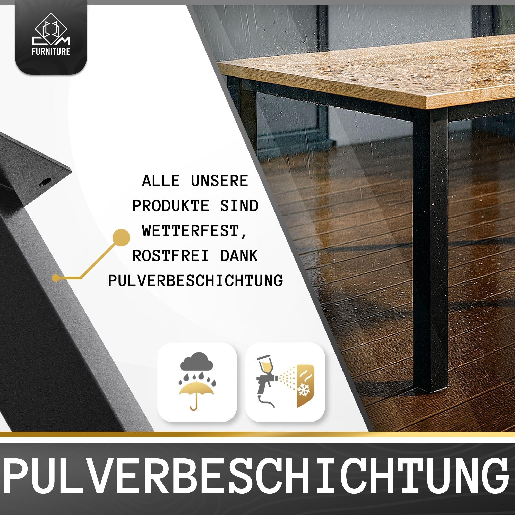 Tischbeine Eckig Premium 80x80 Schwarz 4er Möbelfüße Quadratrohr Metall Höhe 72 cm Esstisch Stützfuß Sehr Stabil Viereckig Tischgestell Tischfuß Tischkufen Vierkant Pulverbeschichtet