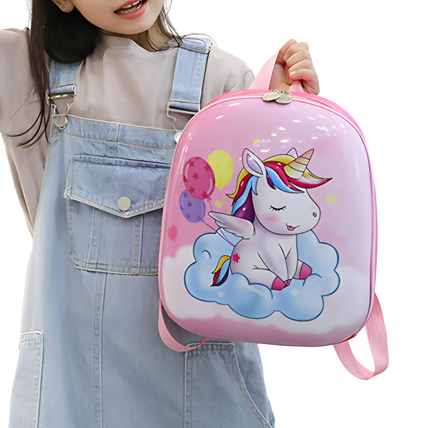 BEMBIKA Kindergarten Cute Cartoon Kids School Bag for Boys and Girls, Toddler Preschool Plush Travel Schoolbag, Perfect Book Bag, Casual Backpack for Kids � (Unicorn Baby Pink)