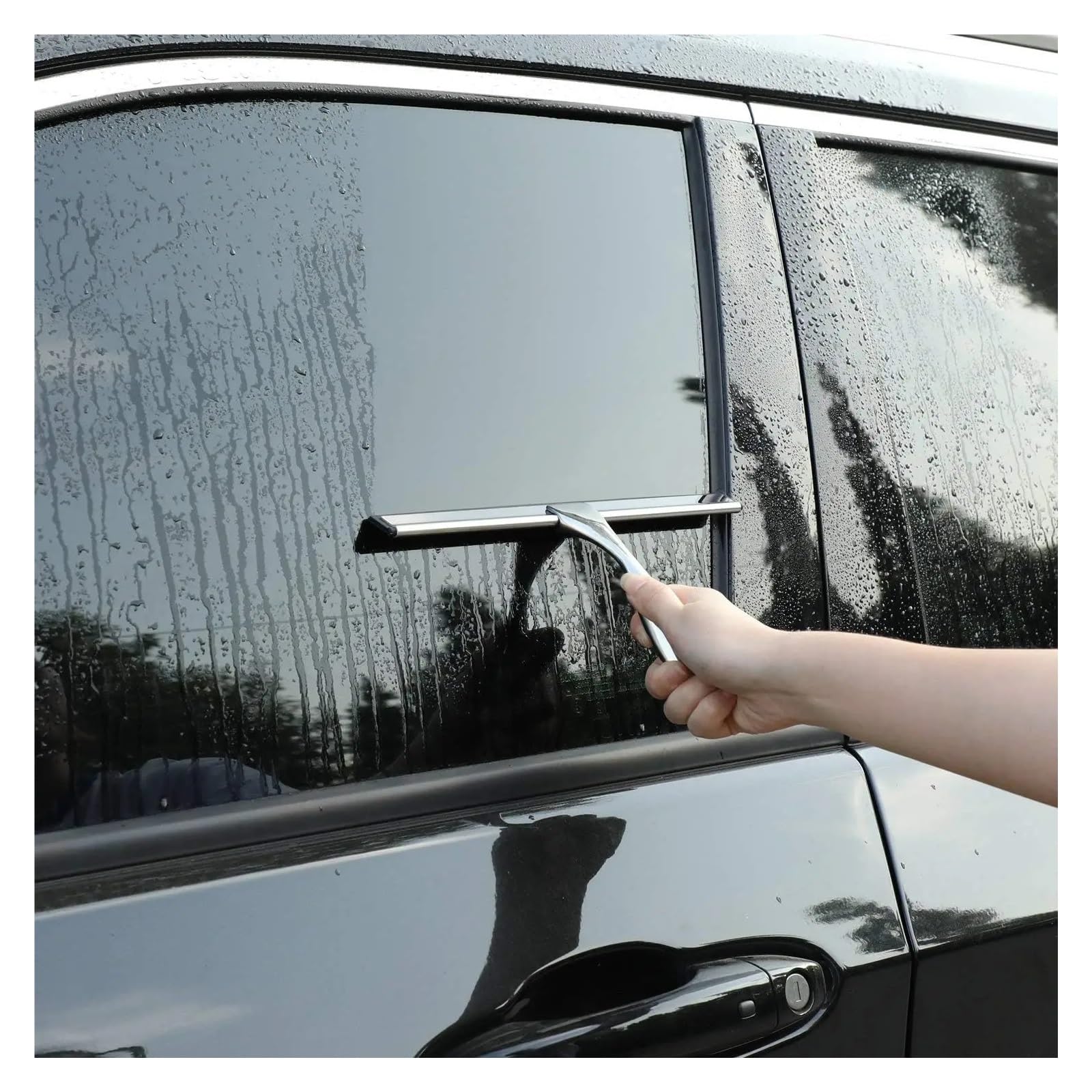 Duschabzieher Allzweck-Duschabzieher for Duschtüren, Badezimmerfenster und Autoglas, Edelstahl, 10 Zoll, Reinigung des Badezimmers