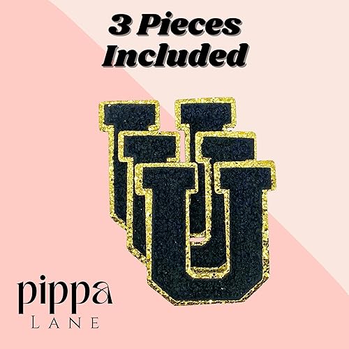 Miniatura 9 de Pippa Lane - Parches de letras autoadhesivas para ropa (3 letras para pegar o planchar). Calcomanías de 2.5 pulgadas, bonitos parches para pegar,