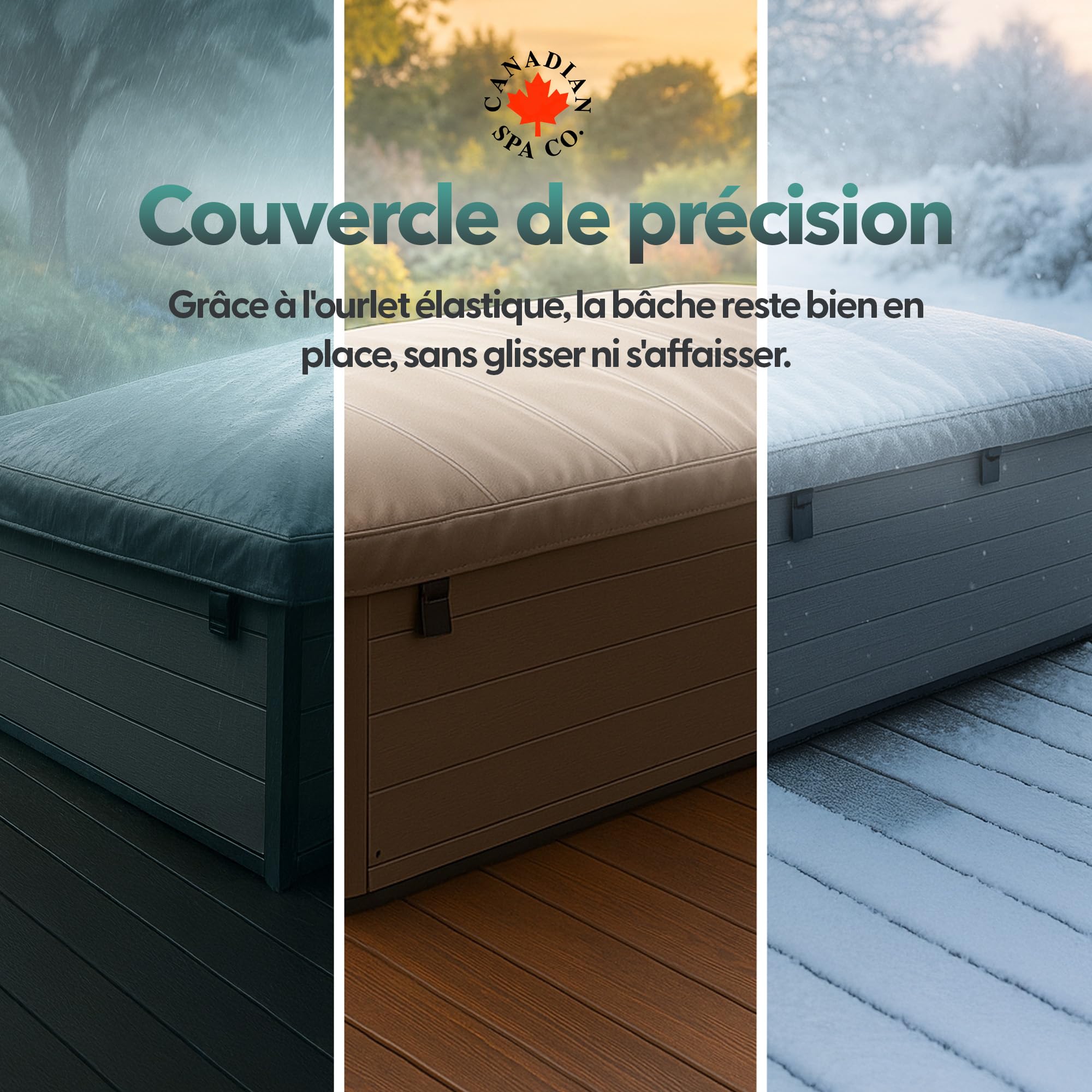 CANADIAN SPA CO. Roll Couverture de Spa de nage, Taille : 13 ft, Couverture Isolante pour Spa de nage CANADIAN SPA Co. St. Lawrence, en Tissu Polyester Oxford, résistant à l'hiver et aux intempéries
