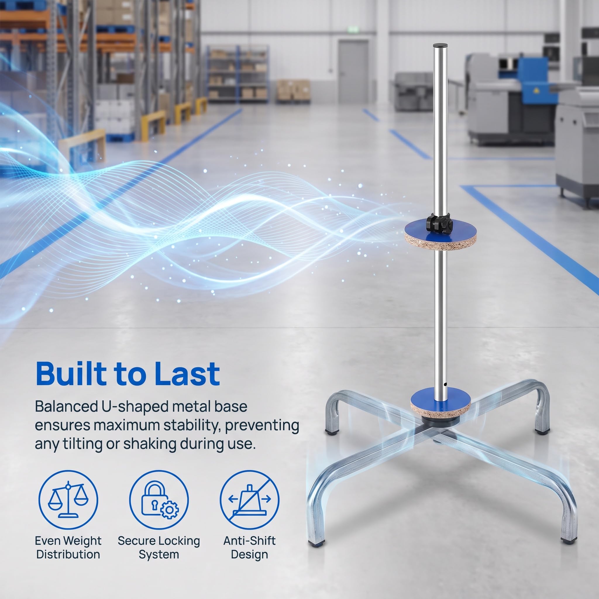 Porta Rotolo di Pluriball, Dispenser Verticale per Rotoli di Pluriball, per Lunghezze da 40 A 150 Cm, Supporto per Imballaggio Industriale, per Traslochi E Spedizioni in Fabbrica. 60cm/23.6in