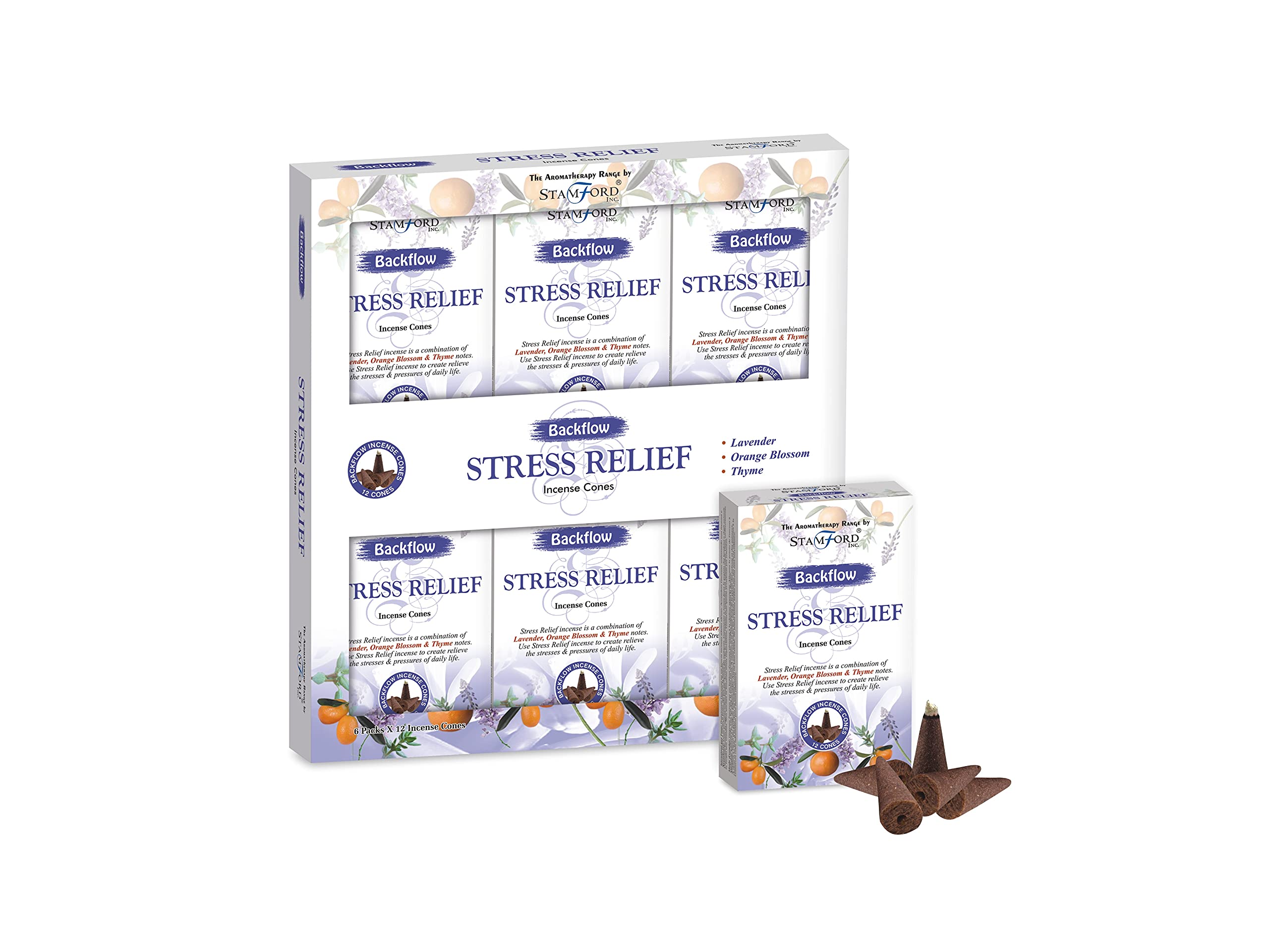 Stamford Inc. Black Stamford London 37466 Sensuality Backflow Incense Cones - 6 Packs X 12 Cones