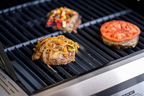 Miniatura 6 de Monument Grills 14633 Parrilla de gas propano líquido de acero inoxidable de 2 quemadores con tapa de visión clara, controles LED con juego de