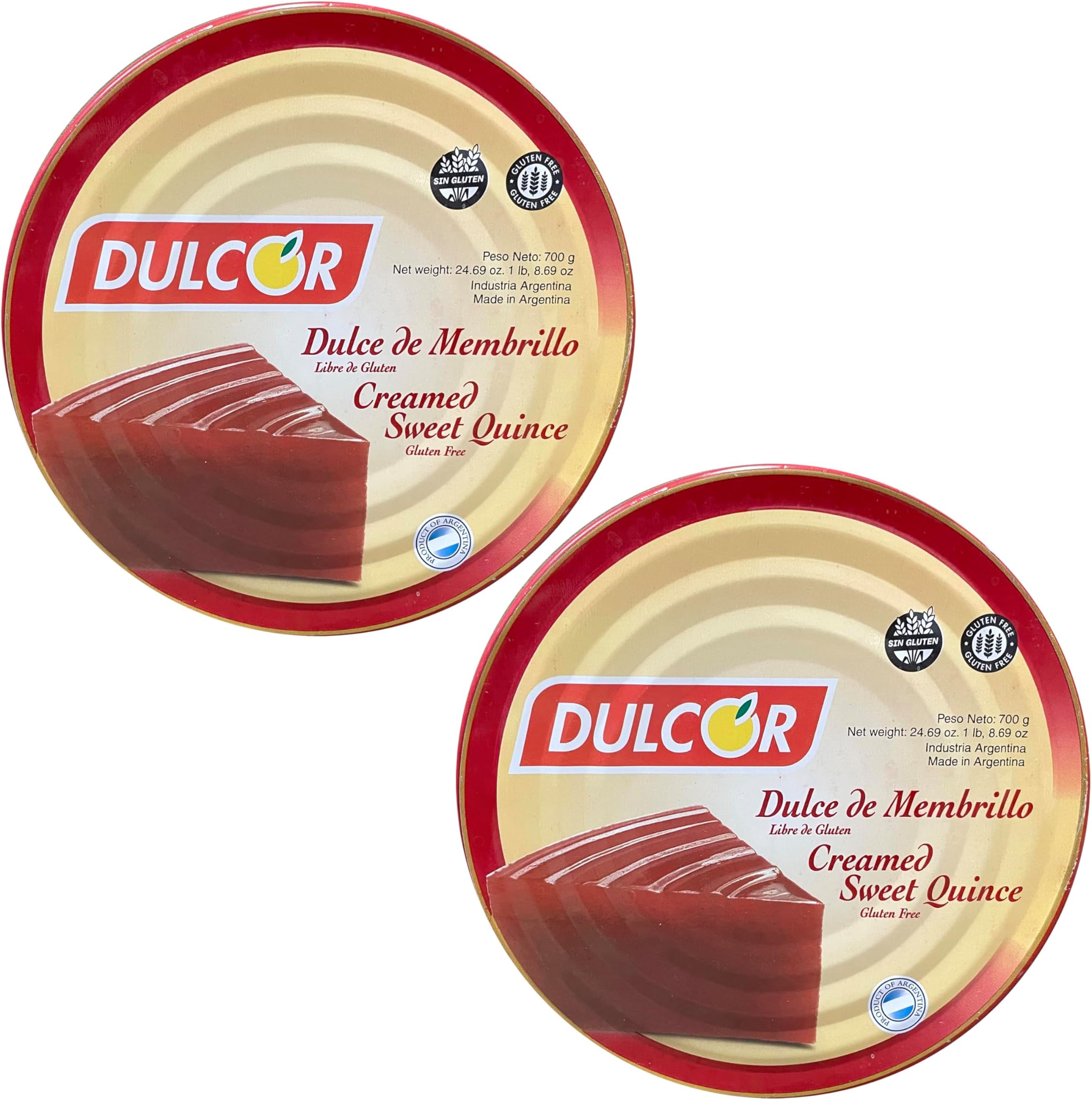 Dulce de Membrillo Gluten Free 700 grs. - 2 Pack. / Creamed Sweet Quince 1.8 lbs. - 2 Pack.