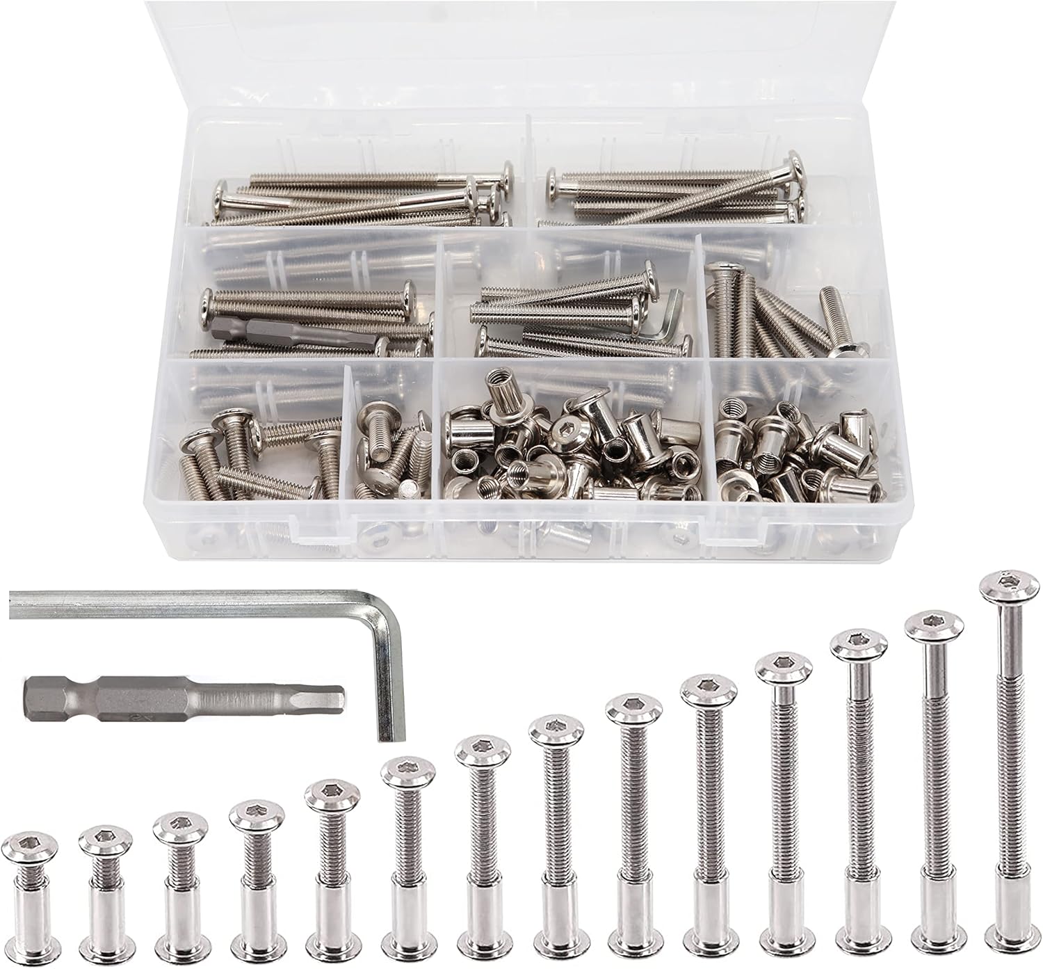 binifiMux 40Set M6 Rivet Countersunk Hex Socket Cap Bolts