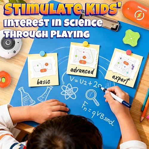 Miniatura 4 de SMILESSKIDDO Kits de ciencia para niños  Juguetes STEM para niños, kit de exploración electrónica, más de 300 proyectos, 16 piezas de circuito,