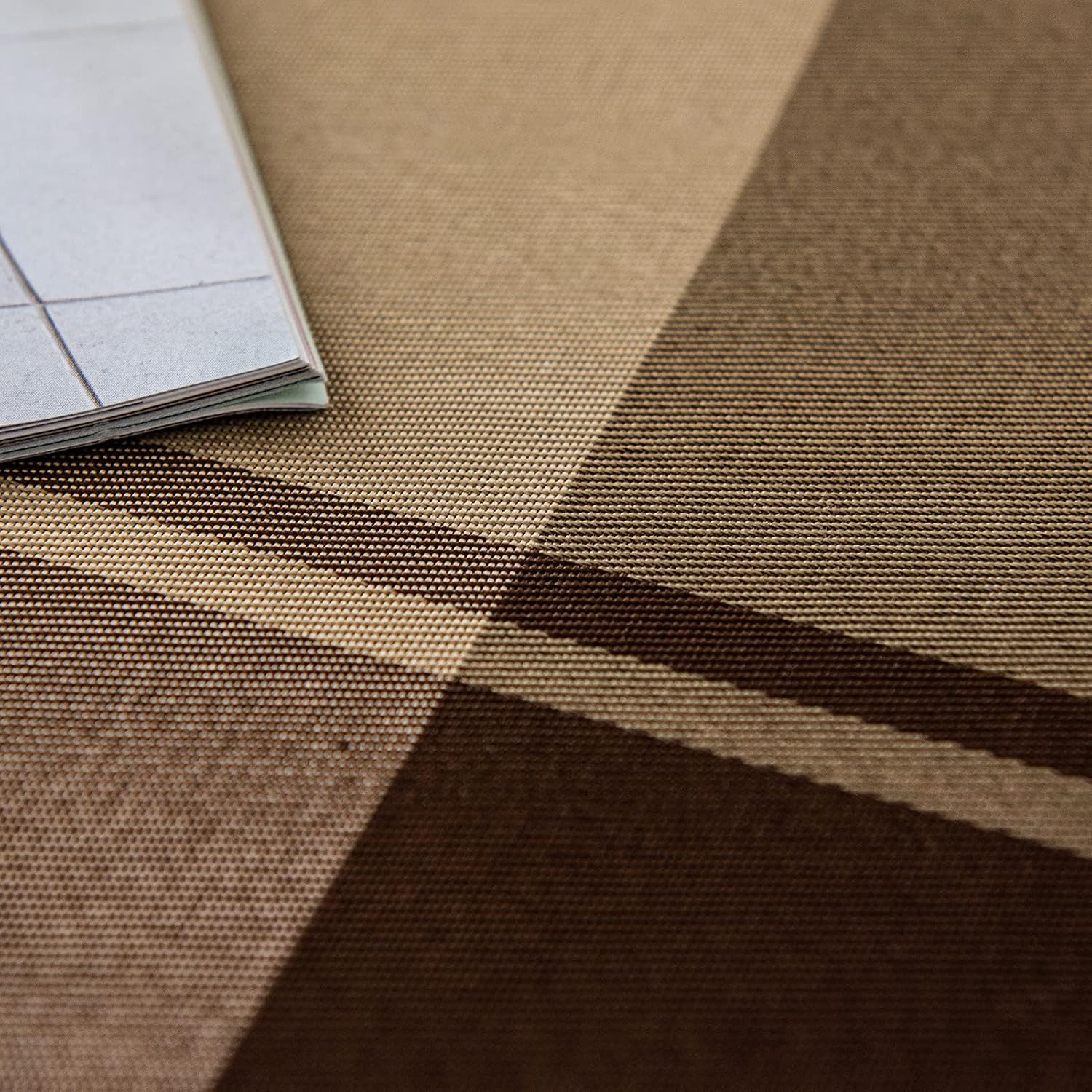Melodieux Plaid Check Rectangle Tablecloth Holiday Outdoor Table Cover Checkered Waterproof Wrinkle Resistant Party Tabletop Decoration Kitchen Dining Room, 52" x 70", Taupe