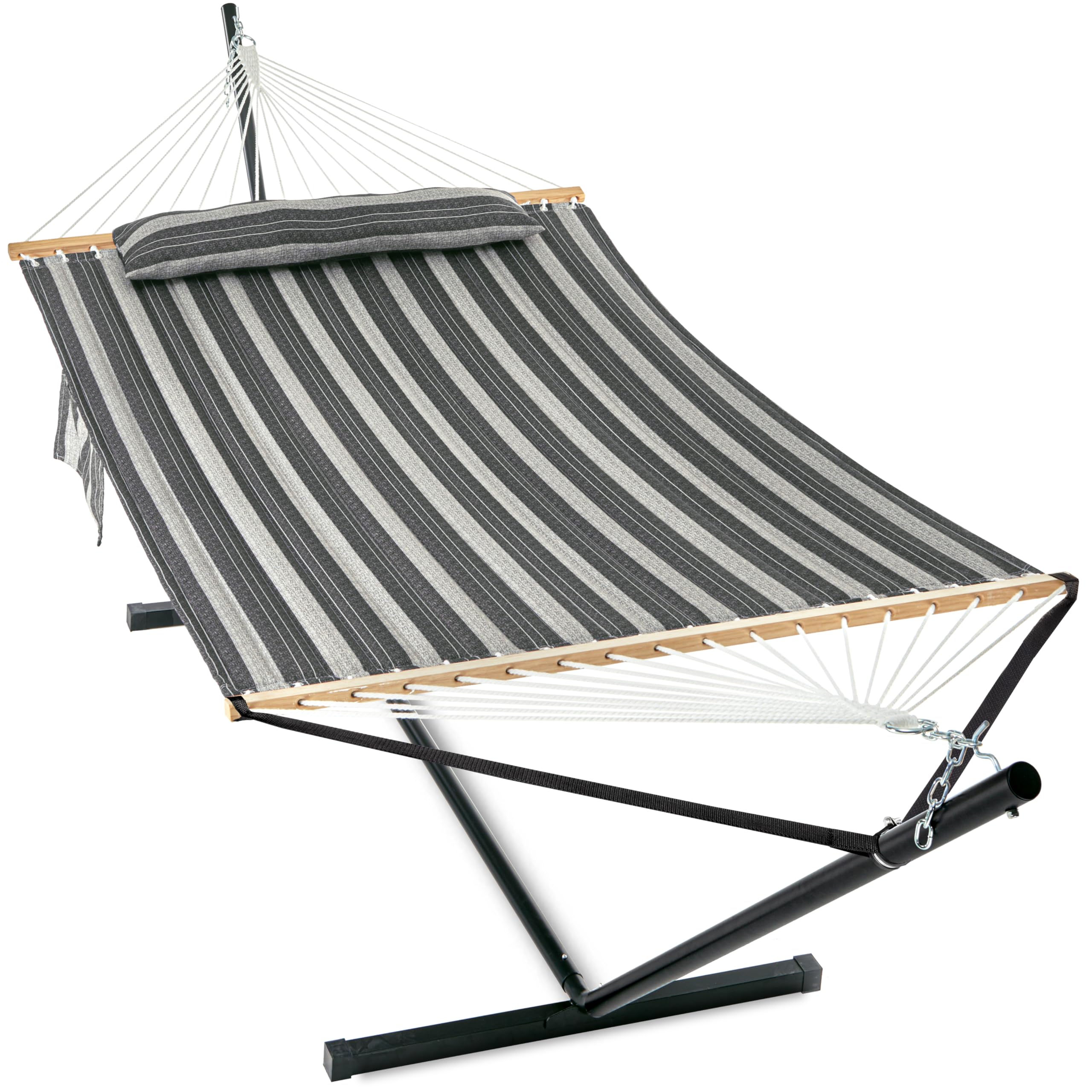 GAFETE 2 Person Hammock with Stand for Outside, Heavy Duty Steel Stand