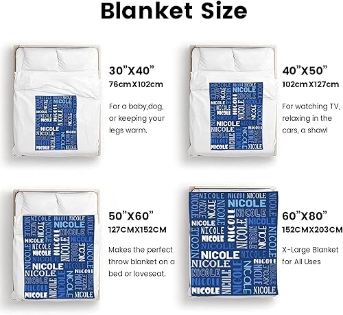 Miniatura 7 de Dr.TOUGH Manta personalizada con nombre para niños y adultos, manta personalizada con nombre, manta personalizada para regalo de Navidad y cumpleaños