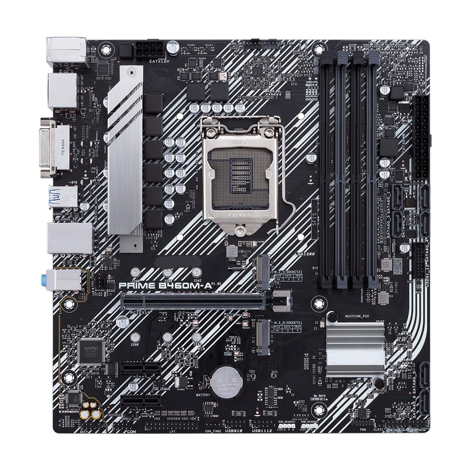 B460M-A LGA1200 Supporta Connettori AURA SYNC RGB, Doppia Scheda Madre M.2, DDR4 2933 MHz For ASUS, Replacement part