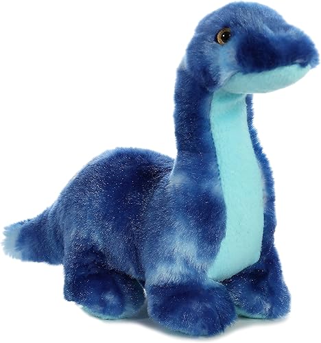 Aurora® Animal de peluche de Brachiosaurus de Dinos y Dragones Ferocious - Diversión prehistórica - Compañeros de peluche - Azul 8.5 pulgadas