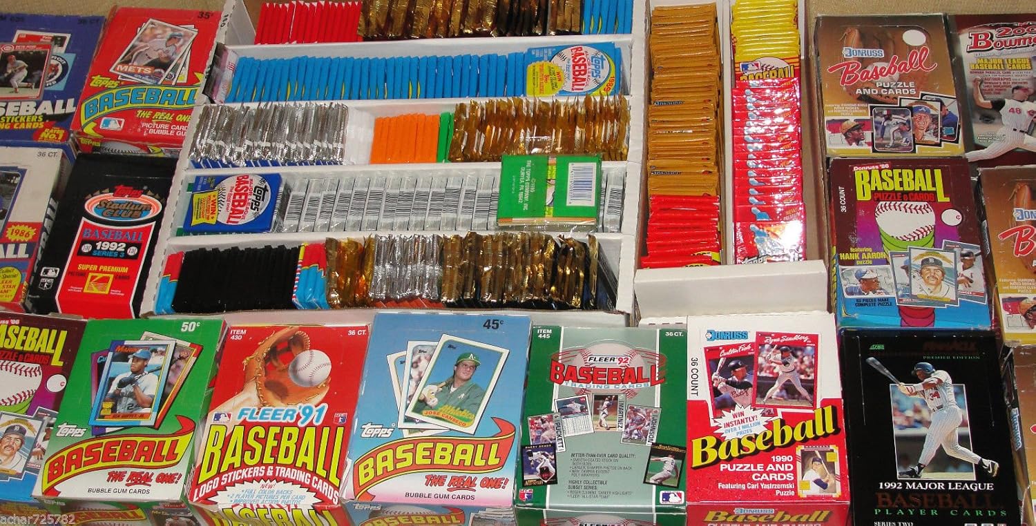 300 BASEBALL CARDS IN SEALED WAX PACKS STORAGE UNIT FIND! TOPPS FLEER DONRUSS UPPER DECK SCORE