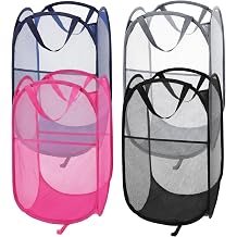 4PCS Pop up Laundry Hamper, Collapsible Mesh Laundry Baskets, Large Pop up Hampers for Laundrys, Foldable Dirty Clothes Baskets for Bathroom, Dorm, Travel, Camping Storage 4 Color,22.83" H