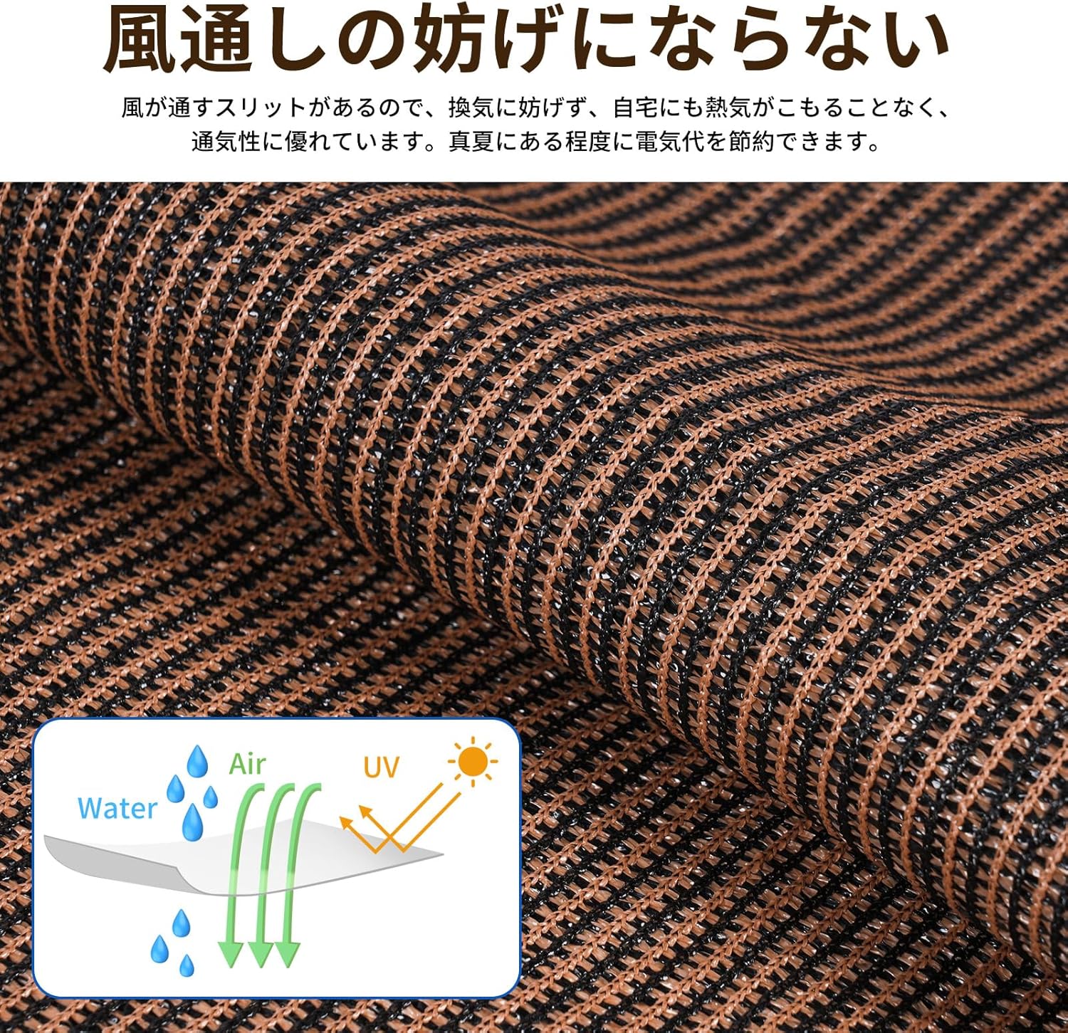 DANOFY ベランダ 目隠し シェード 180x100cm - 高密度ポリエチレン 風通し良い uvカット プライバシー保護 バルコニーシェード マンション フェンス 家 庭 モカ色