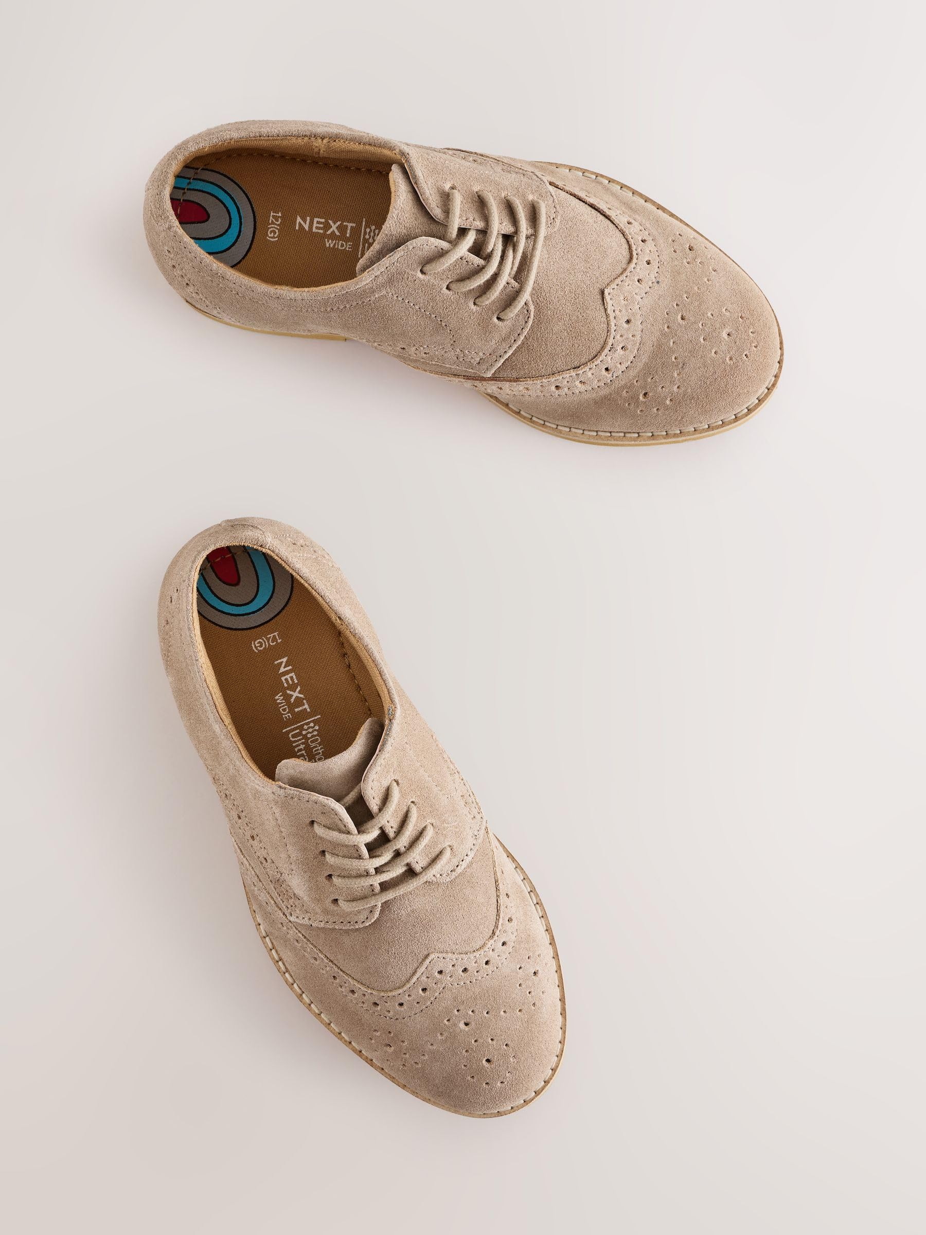 NEXT Jungen Weite Passform (G) Elegante Leder-Brogues, Weite Passform