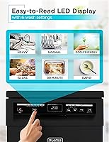 Vista 4 de LAVAVAJILLAS PORTÁTIL SOBRE RUEDAS 18" CON CAPACIDAD DE ESPACIO DE 8 PLACES DE ACERO INOXIDABLE CON CONECTO DE GRIFO BLACK+DECKER