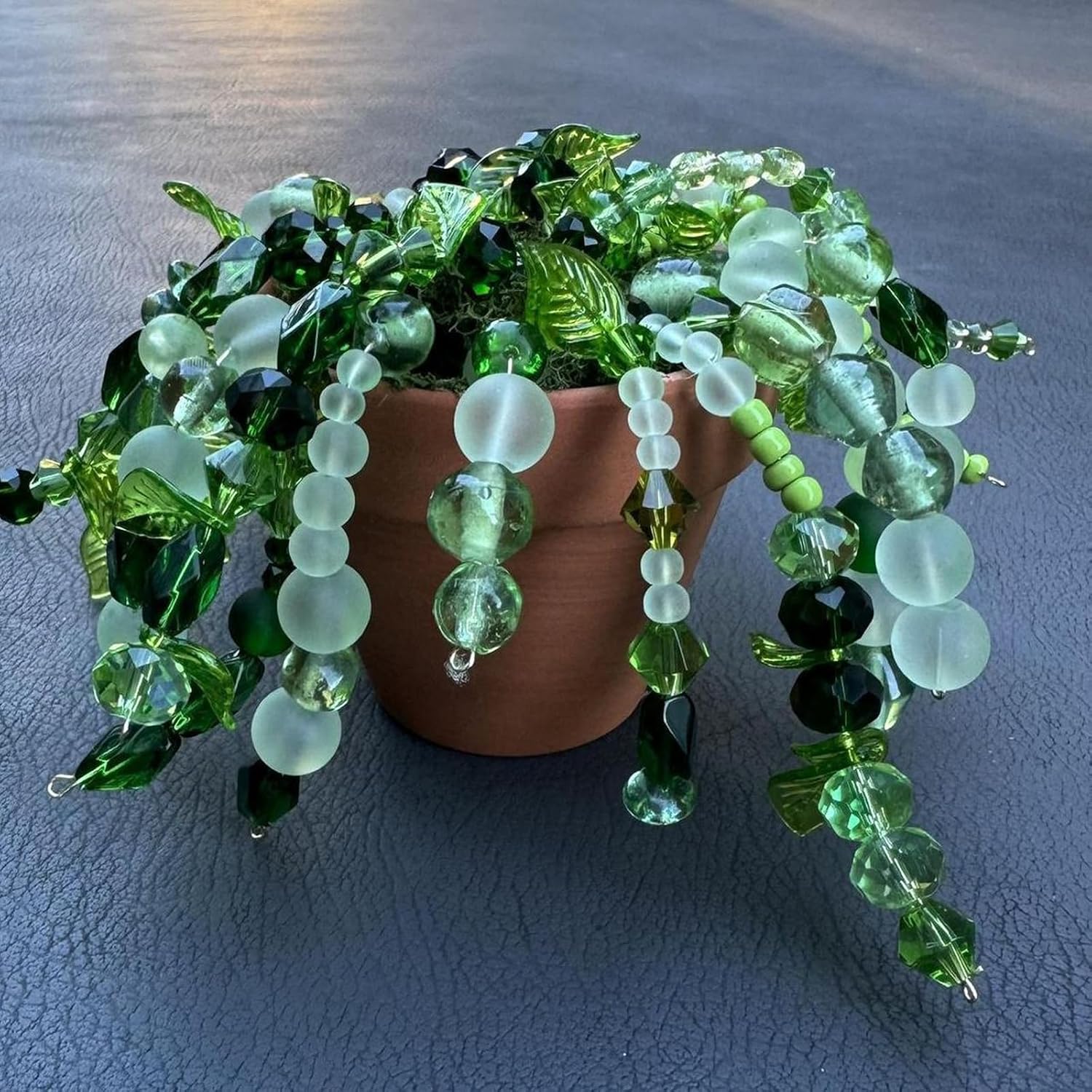 300pcs Green Glass Crystal Beads for Jewelry Making - 8mm 12 Colors Round Crckle Glass Beads for DIY Bracelet Necklace Earring Craft St. Patrick's Day - Image 6