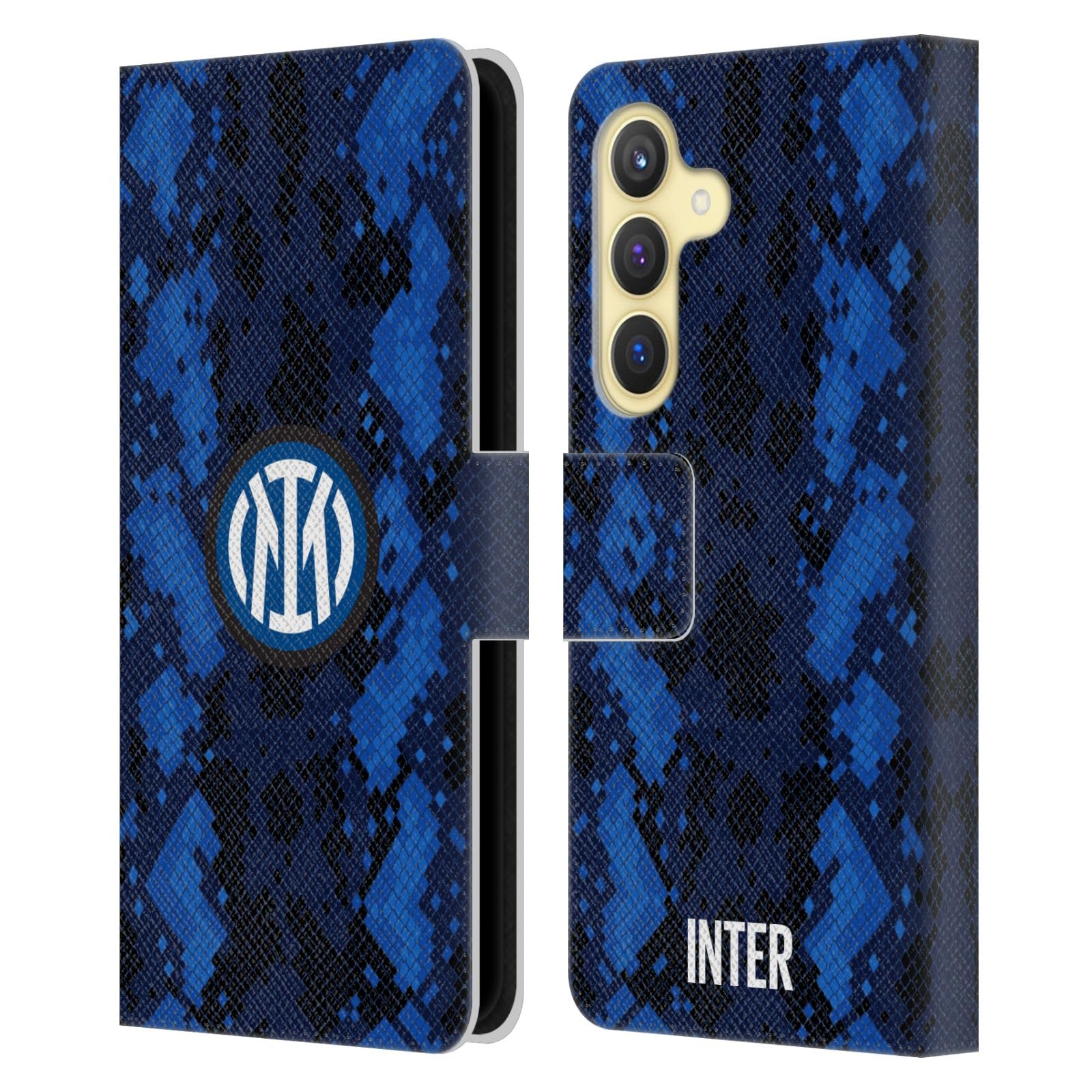 Head Case Designs Licenza Ufficiale Inter Milan Home 2021/22 Kit Crest Custodia Portafoglio in Pelle Compatibile con Samsung Galaxy S24 5G