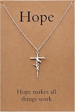 Lcherry Faith Cross Pendant Necklace for Women Religious Christian Jewelry Mother's Day Gifts for Women
