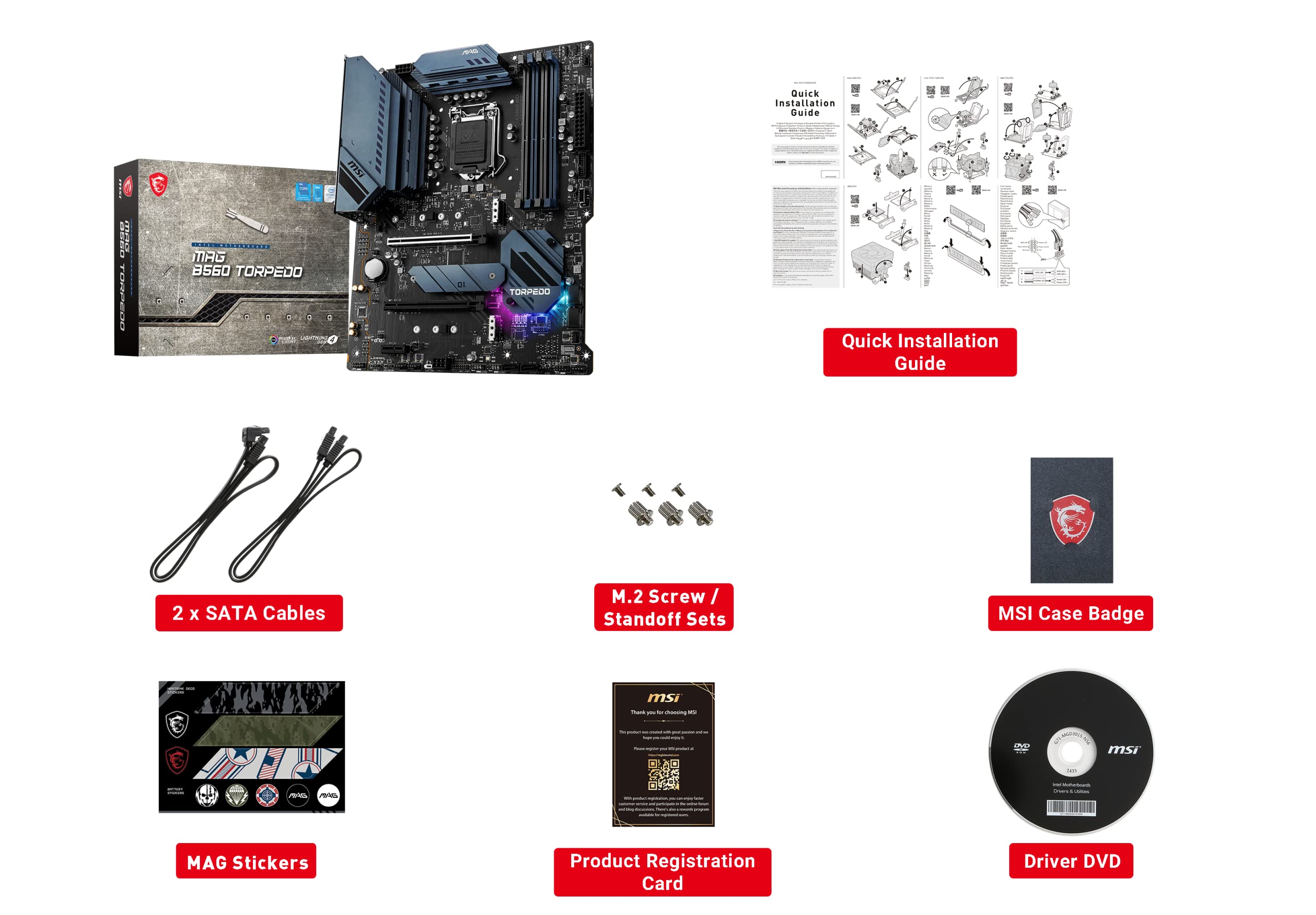 HOT B560 Torpedo Lga 1200 B560 Mag B560 Torpedo MSI MAG