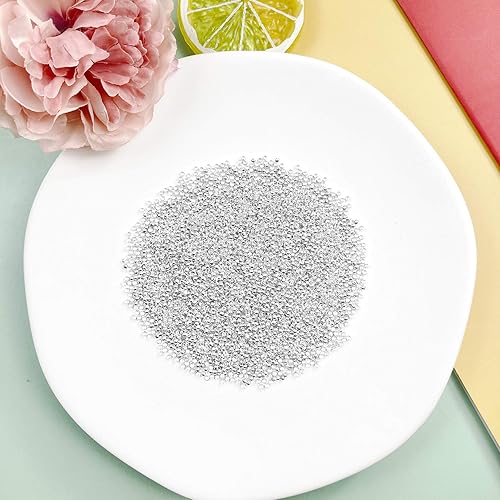 Miniatura 4 de 4000 cuentas redondas de metal de 0.079 pulgadas (0.079 in), tapones espaciadores, extremos de abrazadera, espaciadores de cuentas de metal para