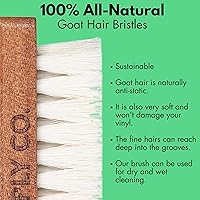 Vista 7 de Vinyl Supply Co.- Juego de pinceles para discos de vinilo 3 en 1, cepillo para discos de vinilo de pelo de cabra, almohadilla de terciopelo