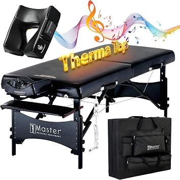 Master Massage Therma-Top 30" Galaxy Professional Portable Massage Table Package with Extra Music Face Cushion - Memory Foam Cushioning - Tattoo Table- Spa Salon Beauty Facial Bed