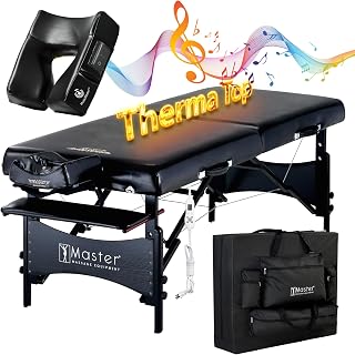 Master Massage Therma-Top 30" Galaxy Professional Portable Massage Table Package with Extra Music Face Cushion - Memory Foam Cushioning - Tattoo Table- Spa Salon Beauty Facial Bed