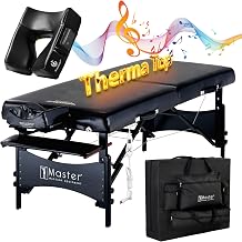 Master Massage Therma-Top 30" Galaxy Professional Portable Massage Table Package with Extra Music Face Cushion - Memory Foam Cushioning - Tattoo Table- Spa Salon Beauty Facial Bed