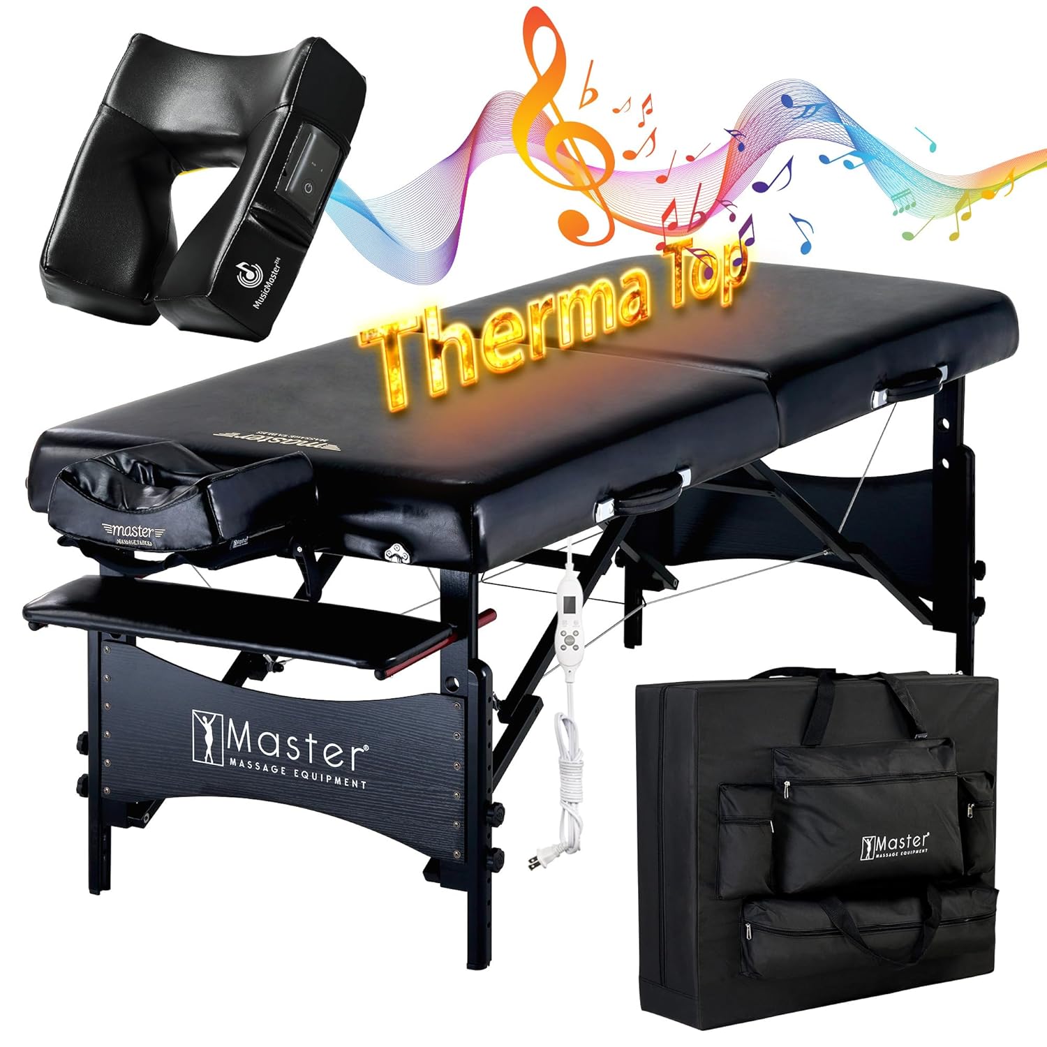 Master Massage 30" Galaxy TTMassage Table Beauty Bed Package with Extra Music Master ErgonomicDream Sound Face Cradle CushionBlack Nano Visit the Master Massage Store