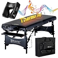 Vista 12 de Master Massage Galaxy Therma - Cama de pestañas superior de 30 pulgadas, 2 pliegues con funda de transporte, altura de mesa de spa ajustable