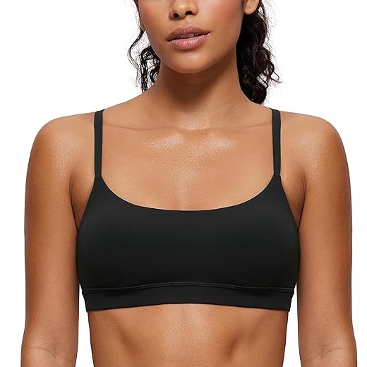 Adjustable Spaghetti Strap Scoop Neck Bra