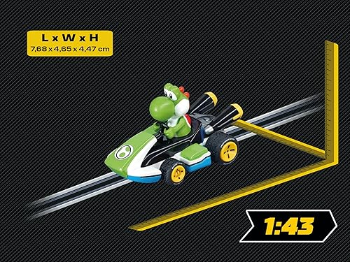 Miniatura 4 de Carrera 64035 Mario Kart - Yoshi 143 Escala Analógica Ranura coche vehículo para GO!!! eléctrico y batería ranura coche Racing Track