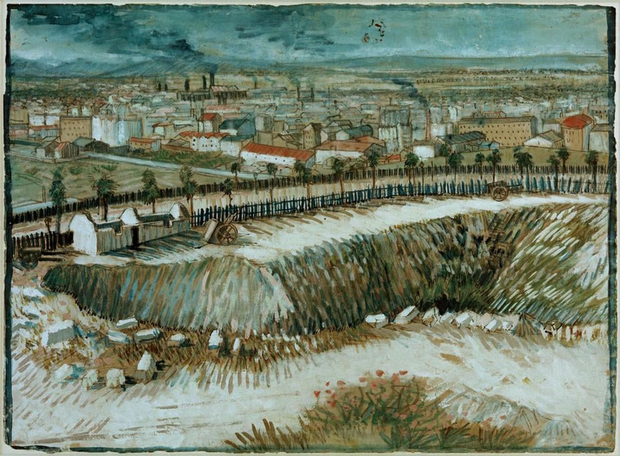 Impression toile Van Gogh - Grand format 60x90cm paysage industriel