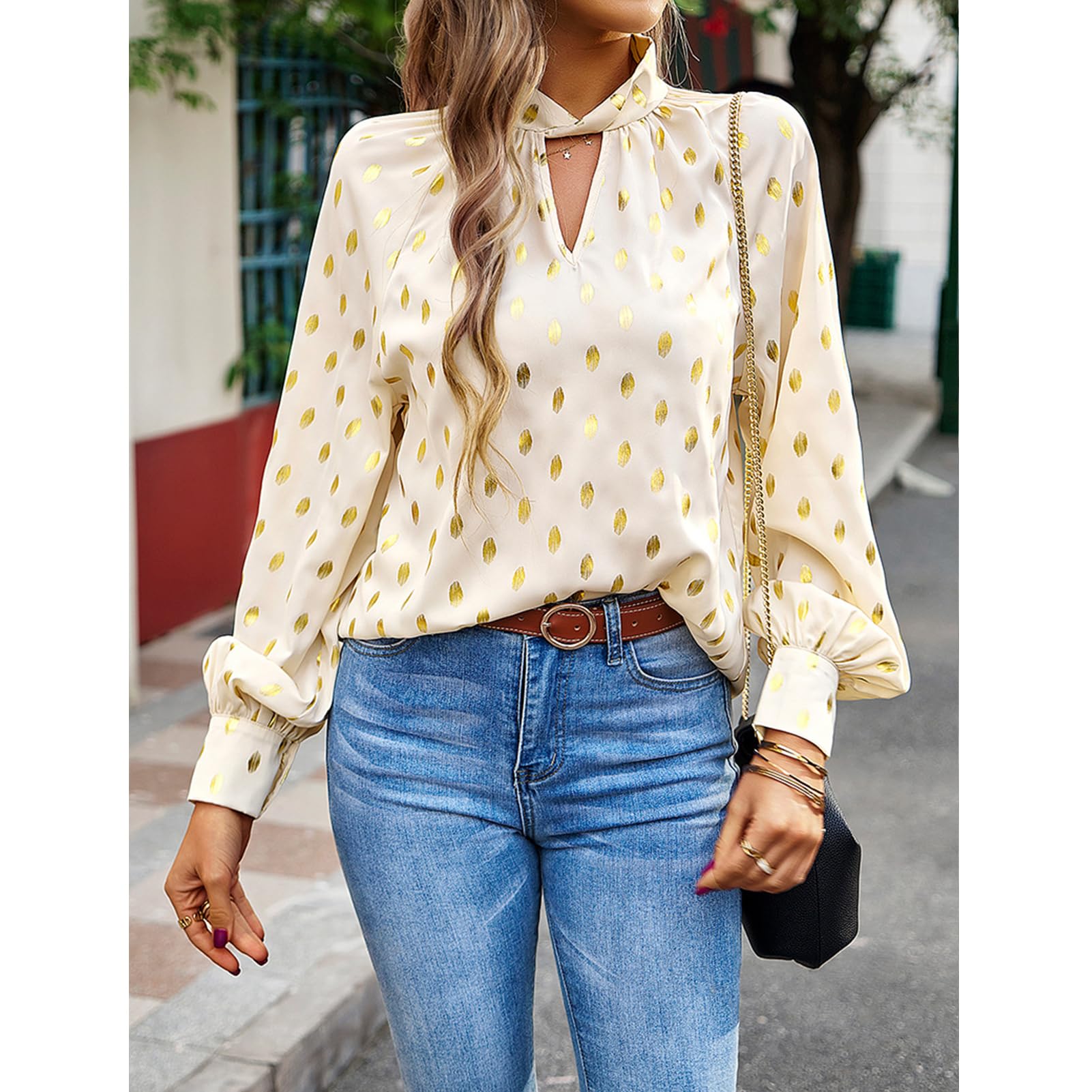 Bloggerlove Camicia Donna Maniche Lunghe - Giacca Morbida In Cotone Con Tasche - Basic Elegante E Casual