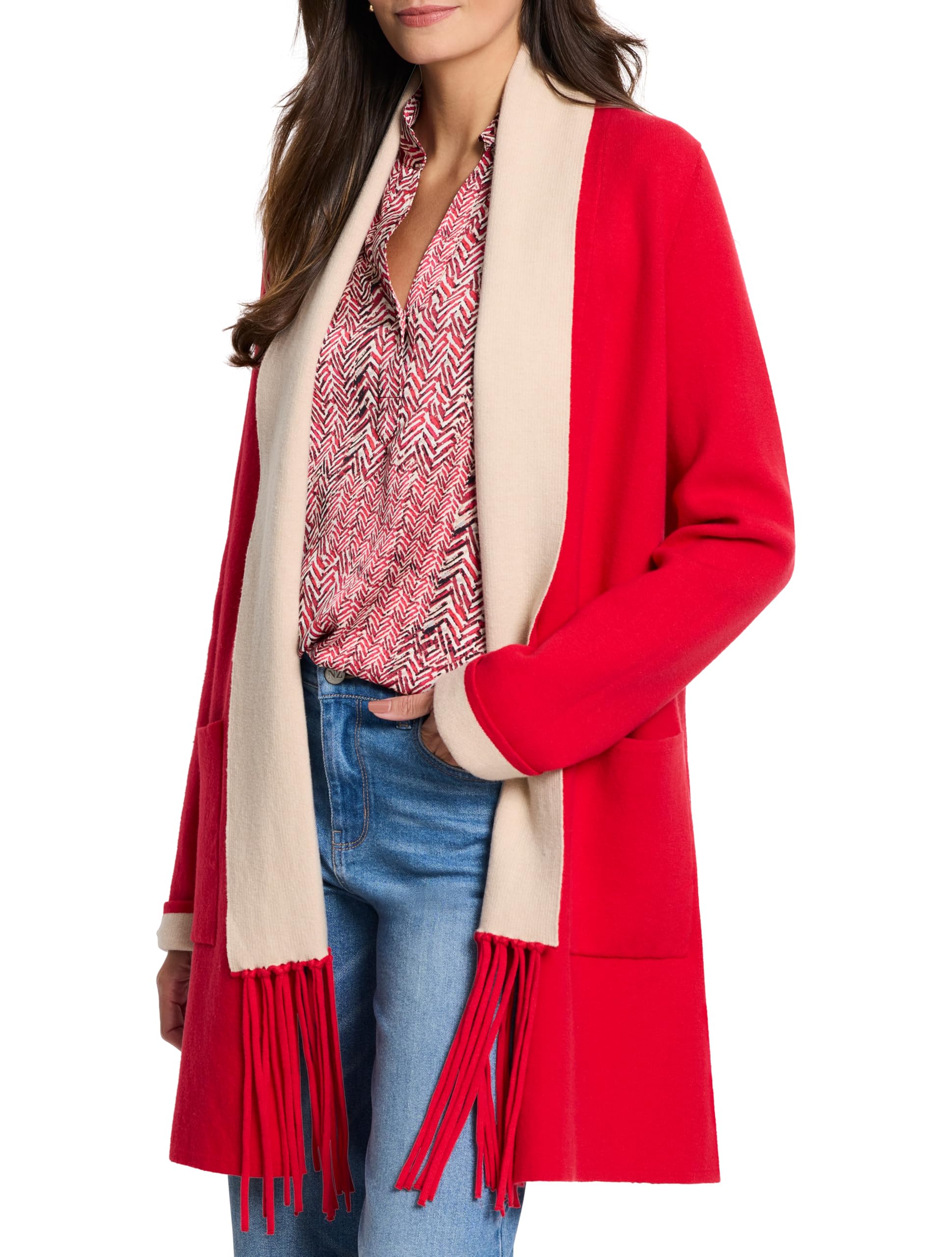 NIC Zoe Womens Cool Nights Reversible Fringe Jacket