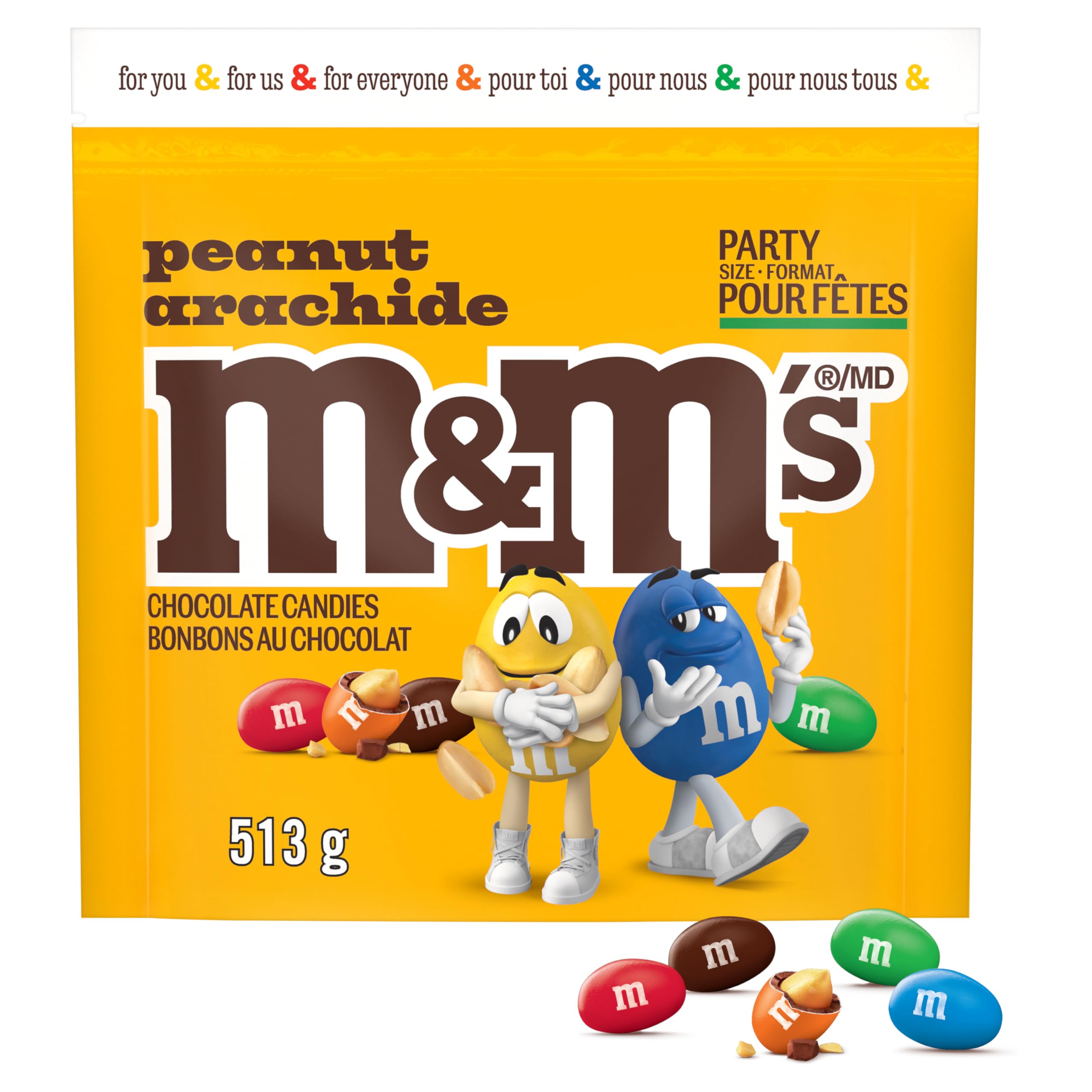 Ｍ＆M M&M's Peanut Milk Chocolate Candies - Colorful Party Pack