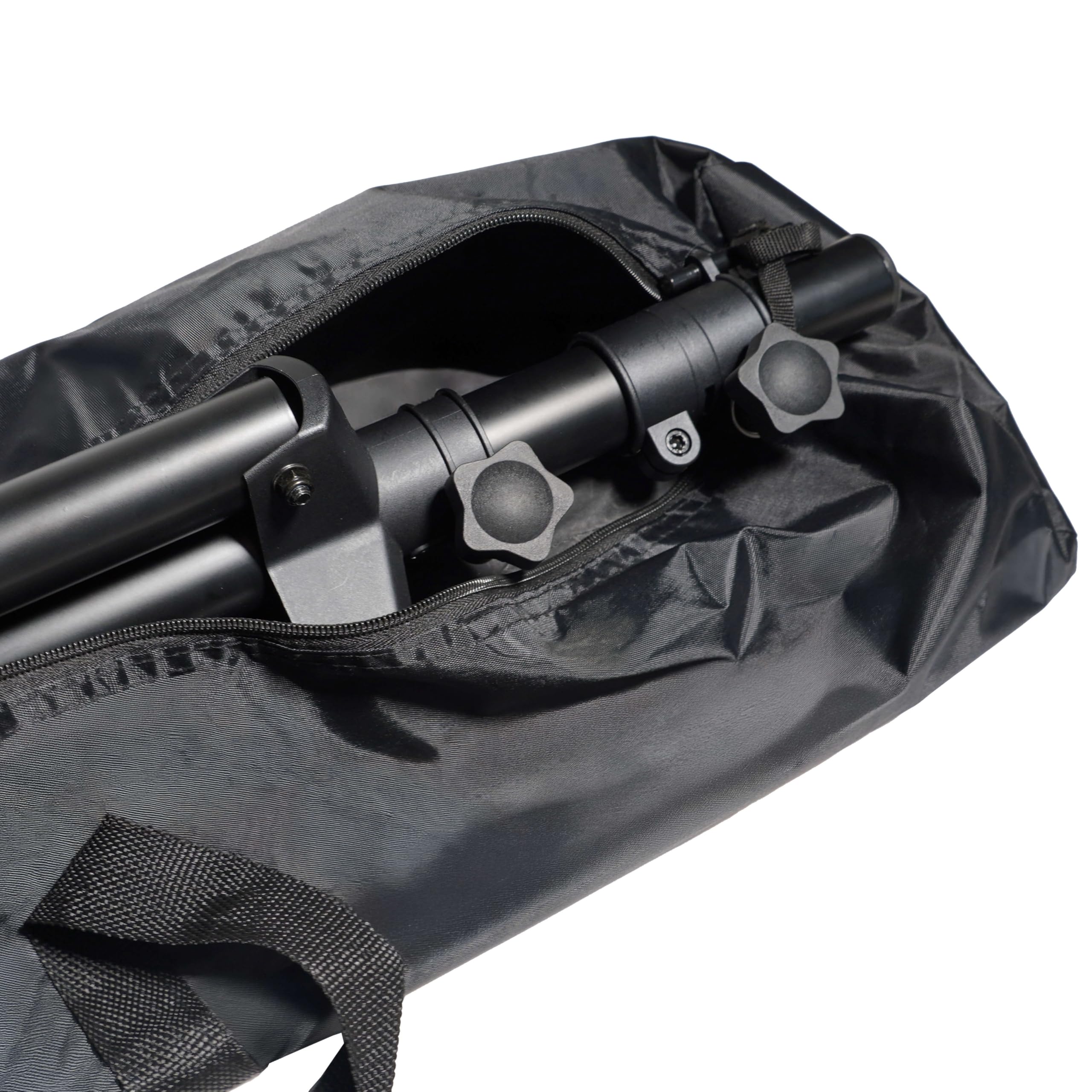 Coppia di Supporti per Casse Acustiche | MusicalStore2005 Set 2 Supporti Treppiede per Diffusori con Borsa – Regolabili in Altezza 120-180 cm, Struttura in Acciao Robusta e Borsa in Nylon Resistente